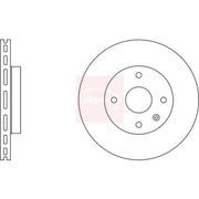 Apec 2 x Vented Brake Discs fits Chevrolet Epica 2006-2011 2.0
