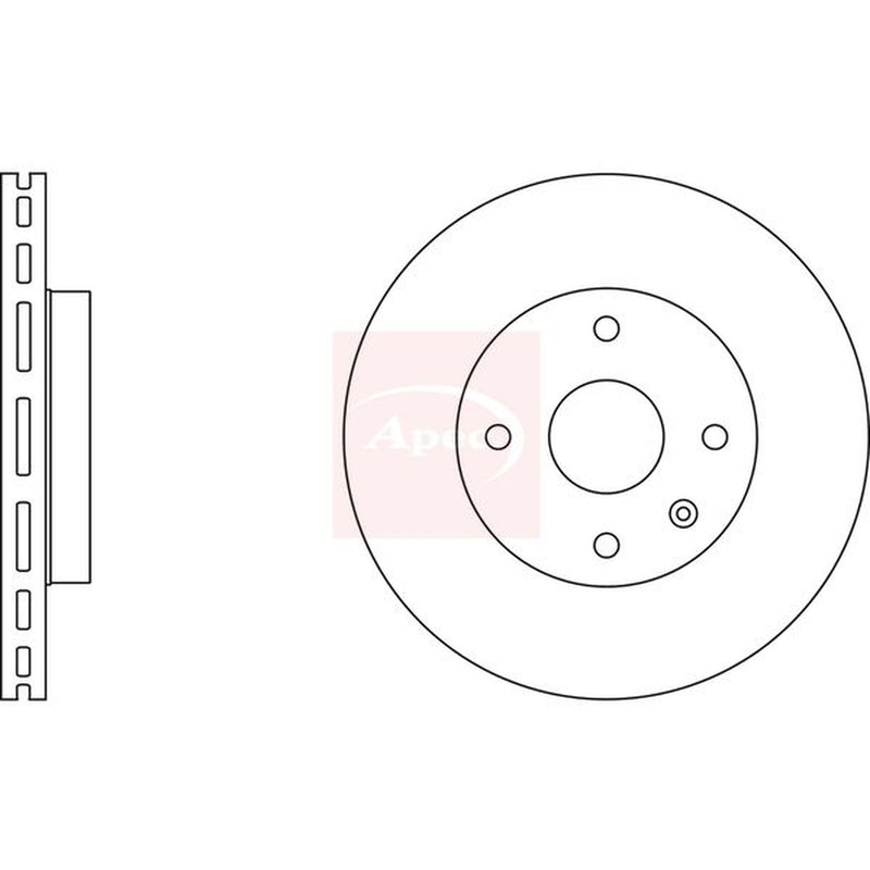 Apec 2 x Vented Brake Discs fits Chevrolet Epica 2006-2011 2.0