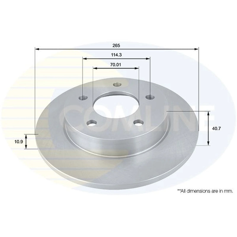 Comline Rear Brake Solid Discs & Pads fits Mazda 3 2003-2009 1.3 1.6 2.0