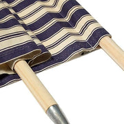 Blue Diamond Windbreak 5 Wooden Pole Canvas Navy Blue Stripe Caravan Camping 3.6M Blue Diamond - Dynamic Drive
