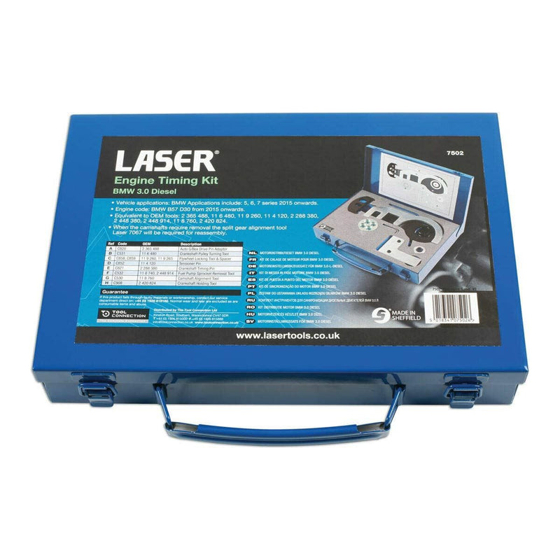Laser Engine Timing Kit - for BMW 3.0 Diesel 7502 Laser - Dynamic Drive
