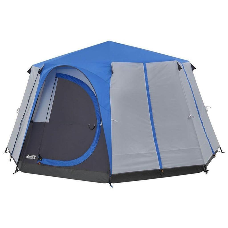 Coleman Octagon 8 Person Dome Glamping Yurt Camping Family Tent - Blue Coleman  - Dynamic Drive