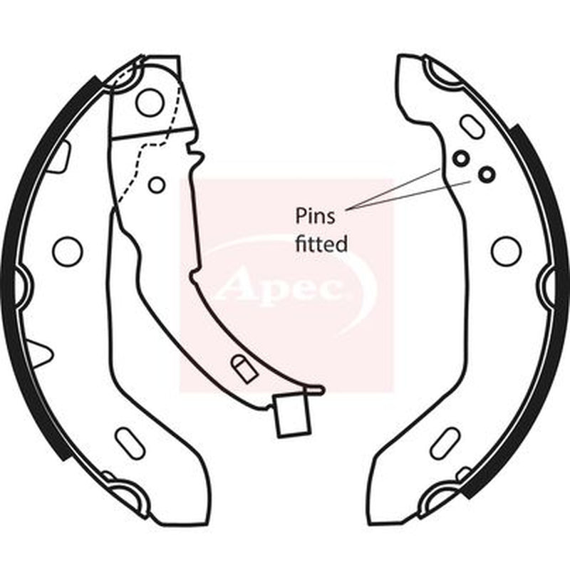 Apec Brake Shoe Set Axle Kit fits Mercedes-Benz A-Class 1997-2004