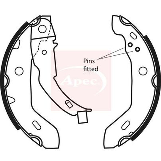Apec Brake Shoe Set Axle Kit fits Mercedes-Benz A-Class 1997-2004
