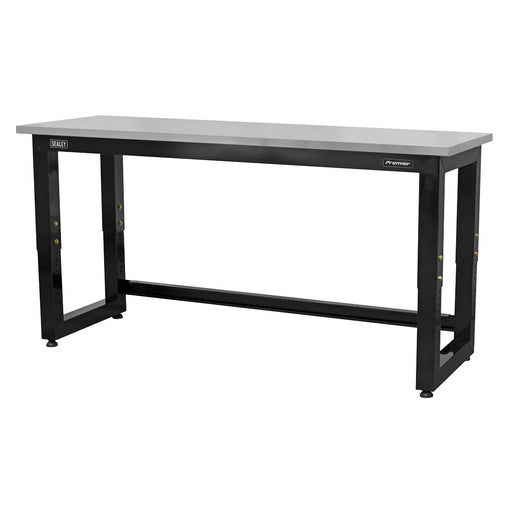 Sealey Steel Adjustable Workbench with Stainless Steel Worktop 1830mm Heavy-Duty Sealey - Dynamic Drive