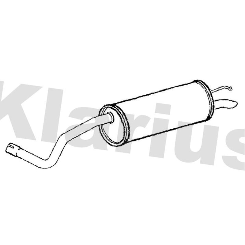Klarius Box With Tail Pipe Rear fits Seat Ibiza 2015-2017 1.2