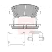 Apec Front Vented & Rear Vented Brake Discs & Pads fits Kia Stonic 2017-2025 1.2