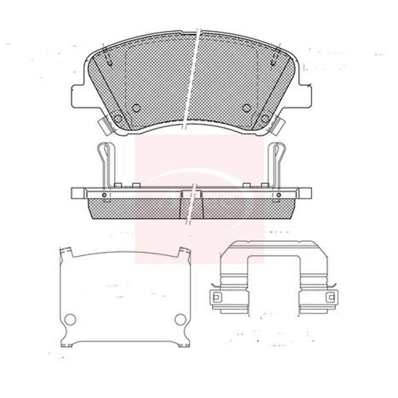 Apec Front Vented & Rear Vented Brake Discs & Pads fits Kia Stonic 2017-2025 1.2