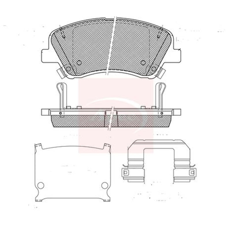 Apec Front Brake Pad Set PAD2634