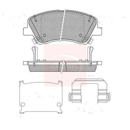 Apec Front Vented & Rear Vented Brake Discs & Pads fits Kia Stonic 2017-2025 1.2