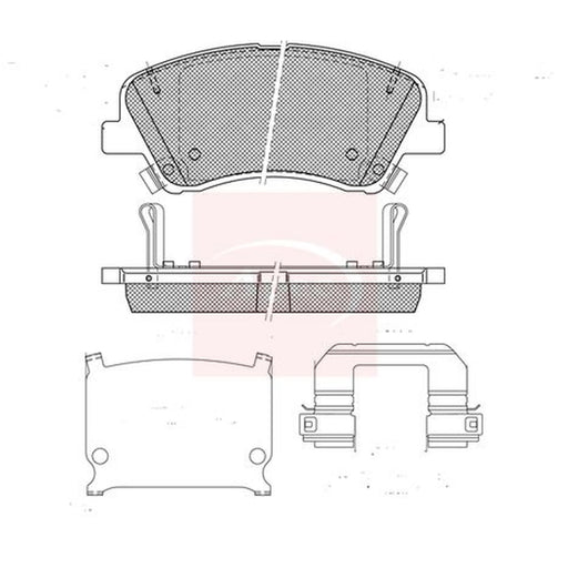 Apec Front Brake Pad Set PAD2634