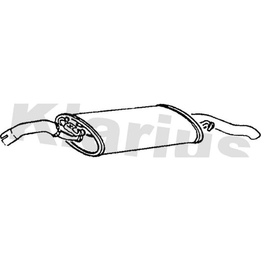 Klarius Box With Tail Pipe Rear fits VW Golf 1983-1991 1.8