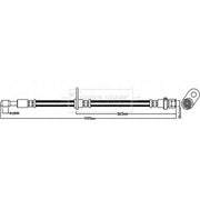 Borg & Beck Brake Hydraulic Hose Line Front Left BBH8668