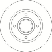 Abtex 2 x Solid Rear Brake Discs BD2104HS-x2