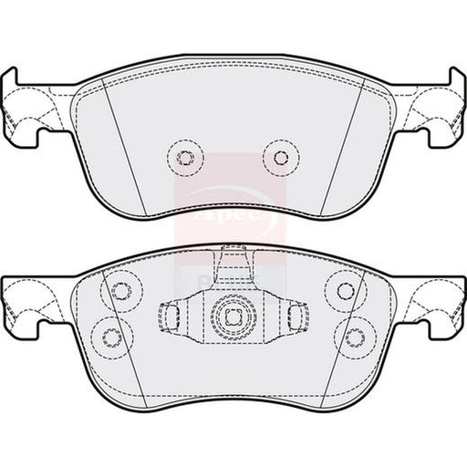 Apec Front Brake Pad Set fits Ford Fiesta VII 2017-2021 1.0 1.1 1.5