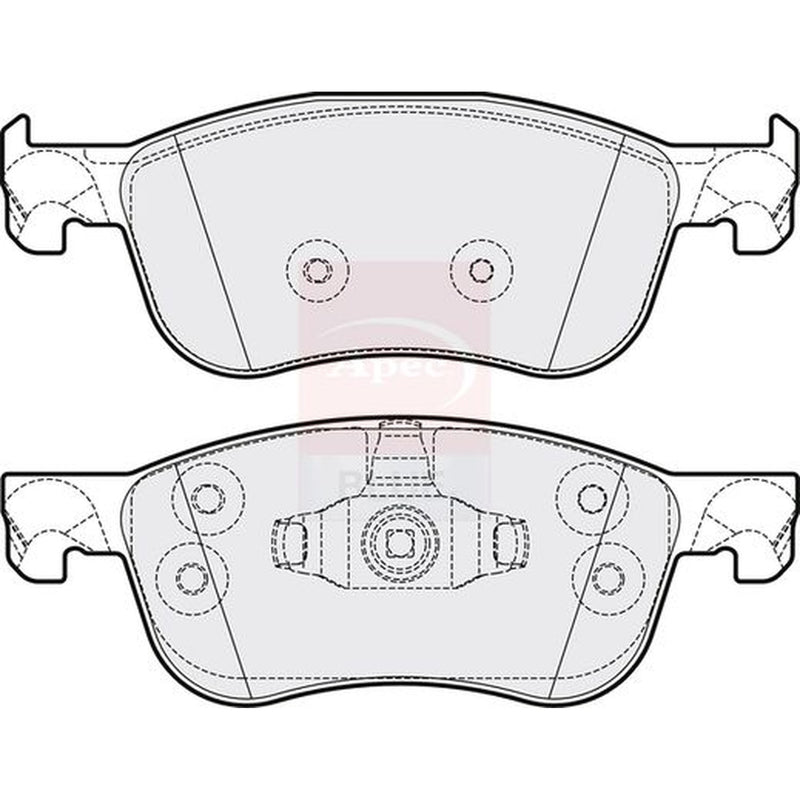 Apec Front & Rear Pads fits Ford Fiesta VII 2017-2021 1.0 1.5