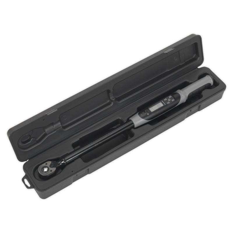 Sealey Angle Torque Wrench Digital 1/2"Sq Drive 20-200Nm(14.7-147.5lb.ft) Black Sealey - Dynamic Drive
