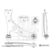 Blue Print Control/Trailing Arm Front Right ADBP860200