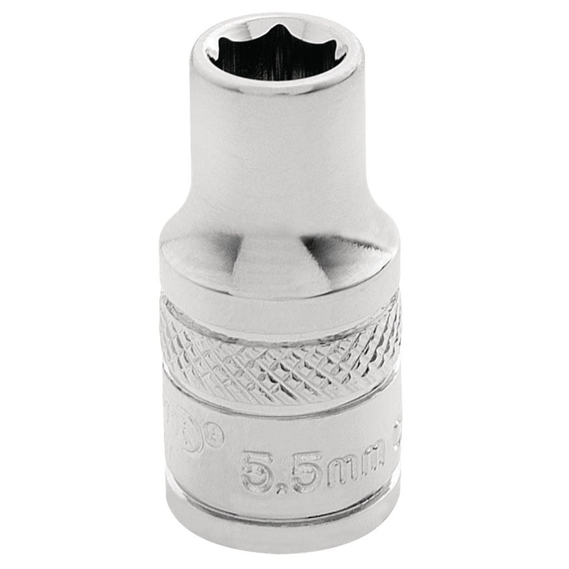 Draper HI-TORQ 6 Point Socket, 1/4" Sq. Dr., 5.5mm 32449 Draper - Dynamic Drive