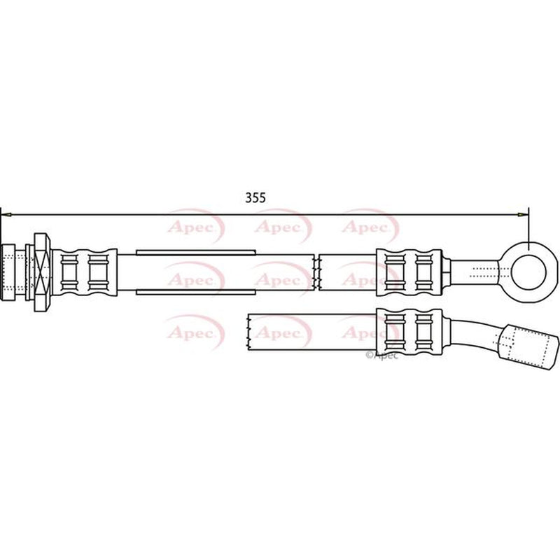 Apec Brake Hydraulic Hose Line Front R fits Suzuki Jimny Closed Off-Road Vehicle