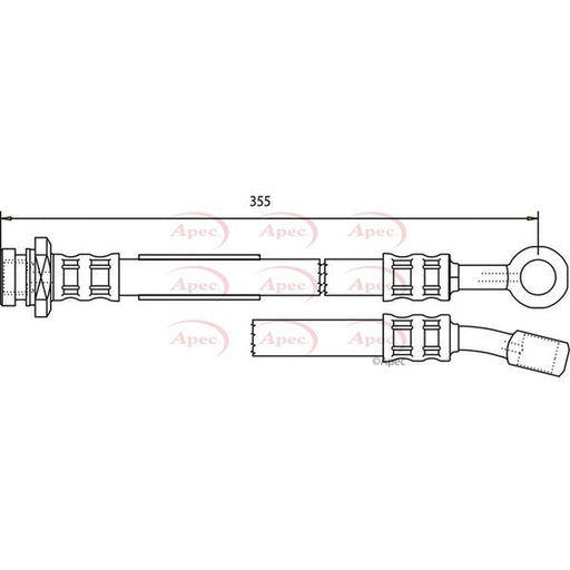 Apec Brake Hydraulic Hose Line Front R fits Suzuki Jimny Closed Off-Road Vehicle