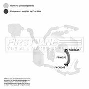 First Line Intercooler Turbo Charge Air Hose fits Mercedes-Benz V-Class