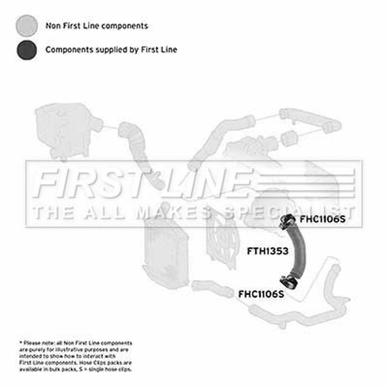 First Line Intercooler Turbo Charge Air Hose fits Mercedes-Benz V-Class
