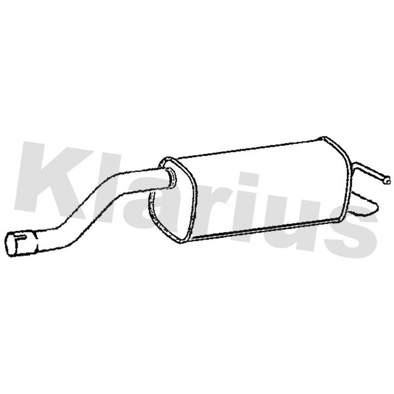 Klarius Box With Tail Pipe Rear fits Skoda Scala 2019 on 1.0