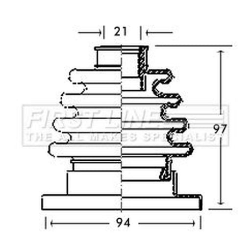 First Line Drive Shaft Bellow Kit Front Left fits Audi 100 C3 1985-1990 1.8