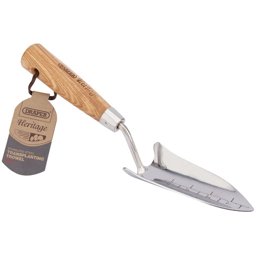 Draper Heritage Stainless Steel Transplanting Trowel with Ash Handle Draper - Dynamic Drive