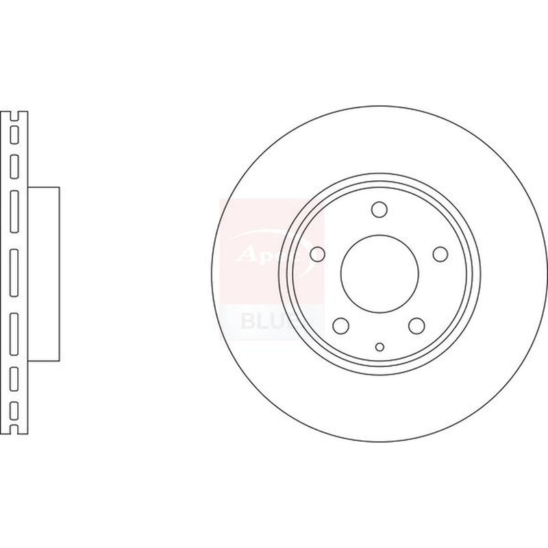Apec 2 x Vented Brake Discs fits Mazda CX-5 2011-2024 2.0 2.2 2.5