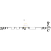 NAPA Brake Hydraulic Hose Line Front fits Audi A3 1998-2003 1.8 1.9