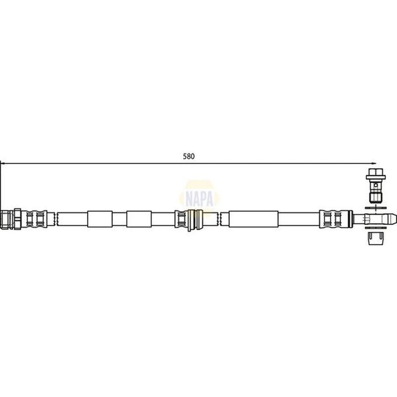 NAPA Brake Hydraulic Hose Line Front NBH1254