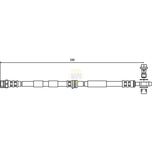 NAPA Brake Hydraulic Hose Line Front NBH1254
