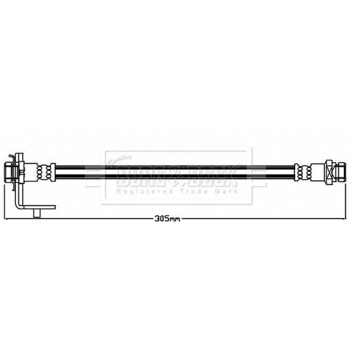 Borg & Beck Brake Hydraulic Hose Line Rear Right BBH8524
