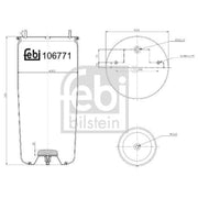 Febi Air Suspension Bellow 311mm 106771