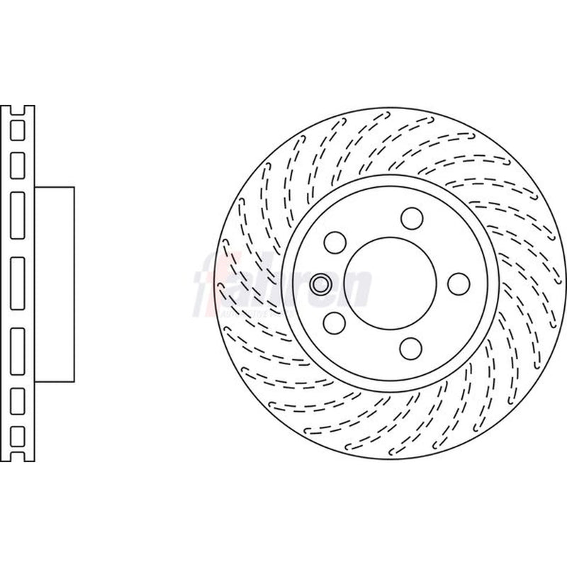 Fahren 2 x Front Vented Brake Discs FBD6409