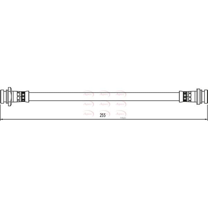 Apec Brake Hydraulic Hose Line Rear fits Nissan Pixo 2009 on 1.0