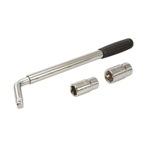 Sakura Telescopic Wheel Brace 1/2" 17, 19, 21 & 23mm 491372 Silverline - Dynamic Drive