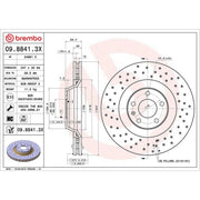 Brembo Xtra Front Brake Perforated/Vented Discs & Pads fits Audi A6 C6 2004-2011