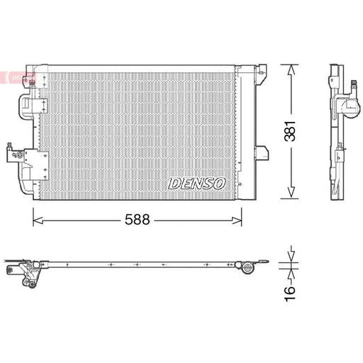Denso Air Conditioning Condenser fits Opel Astra G 1998-2009 1.2 1.4 1.6 1.8 2.2