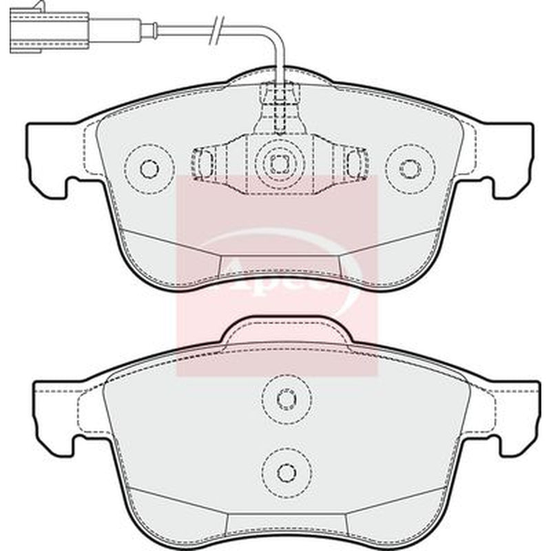 Apec Front Brake Pad Set fits Alfa Romeo Giulietta 2010-2020 1.4 2.0