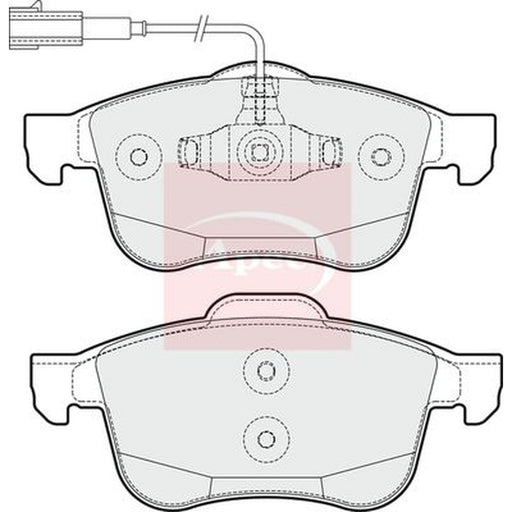Apec Front Brake Pad Set fits Alfa Romeo Giulietta 2010-2020 1.4 2.0