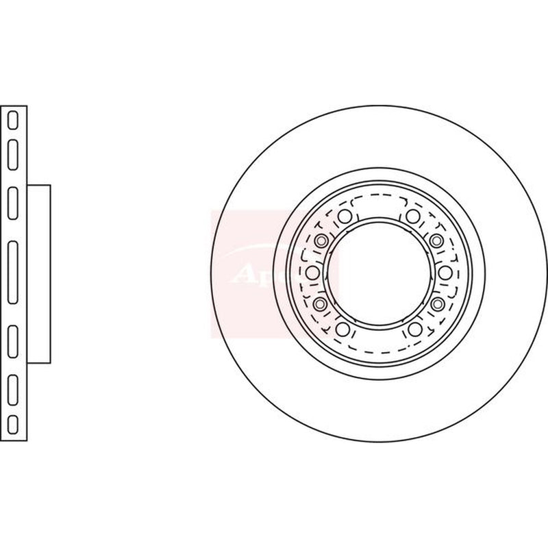 Apec Front & Rear Brake Discs & Pads fits Mitsubishi Space Gear 1994-2006 2.8