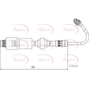 Apec Brake Hydraulic Hose Line Rear Right fits Renault Kangoo 2001 on 1.6 1.9