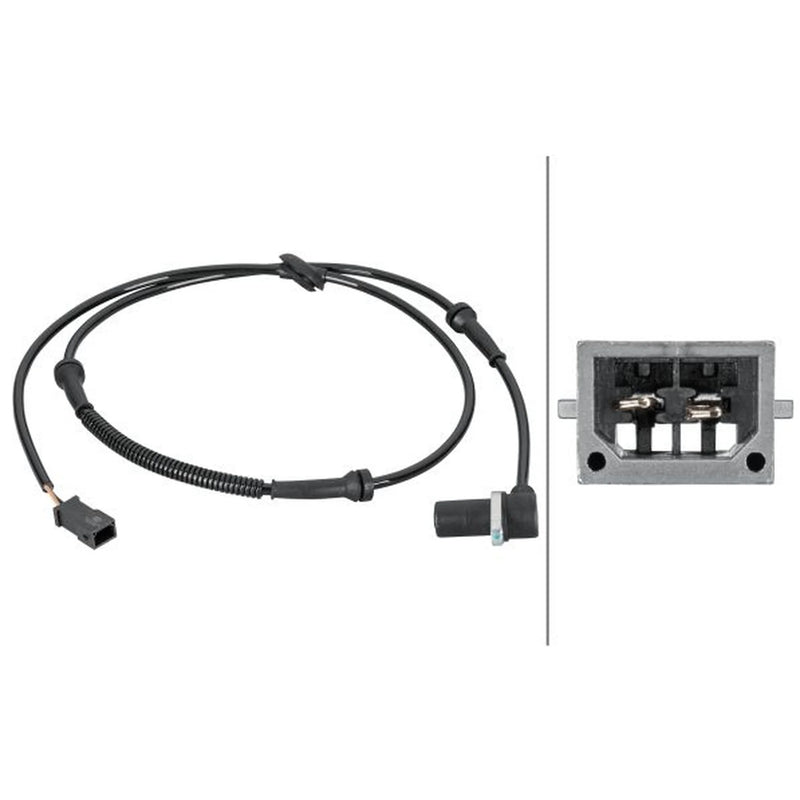 Hella ABS Wheel Speed Sensor Rear Right fits Audi A4 B6 2000-2005