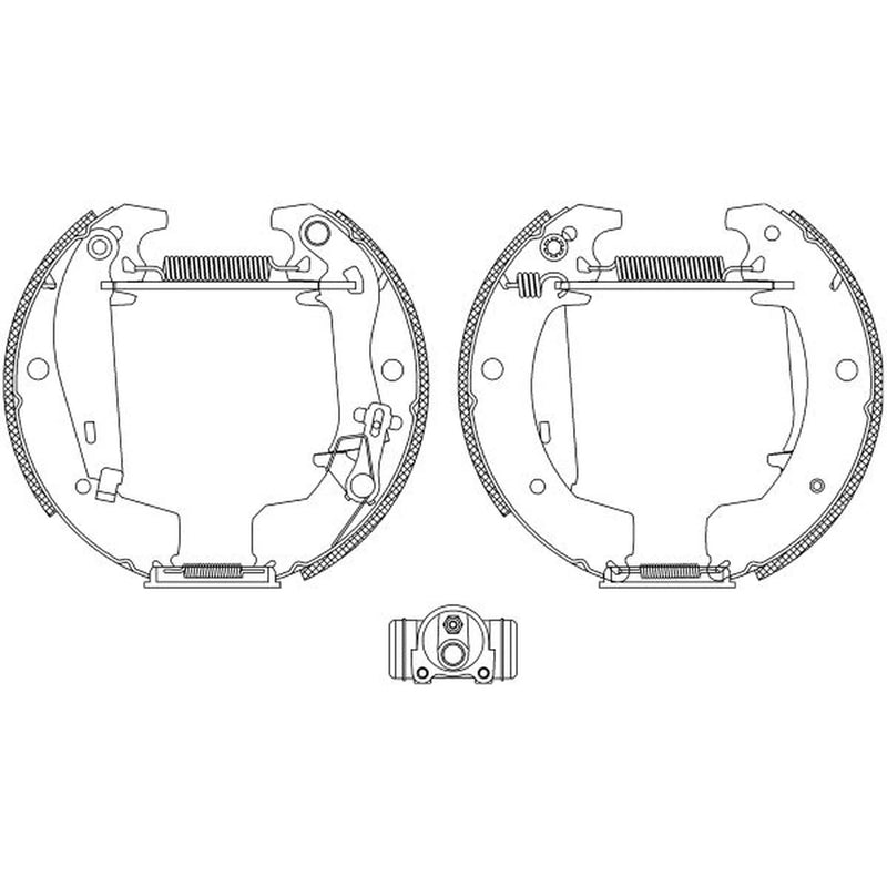 Mintex Brake Shoe Set Axle Kit fits Renault Trafic 1980-1989 1.4 1.6 2.0 2.1