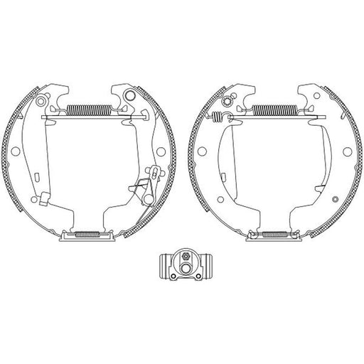 Mintex Brake Shoe Set Axle Kit fits Renault Trafic 1980-1989 1.4 1.6 2.0 2.1