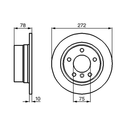 Bosch Front Solid & Rear Solid Brake Discs & Pads fits BMW 3 Compact 1994-1995