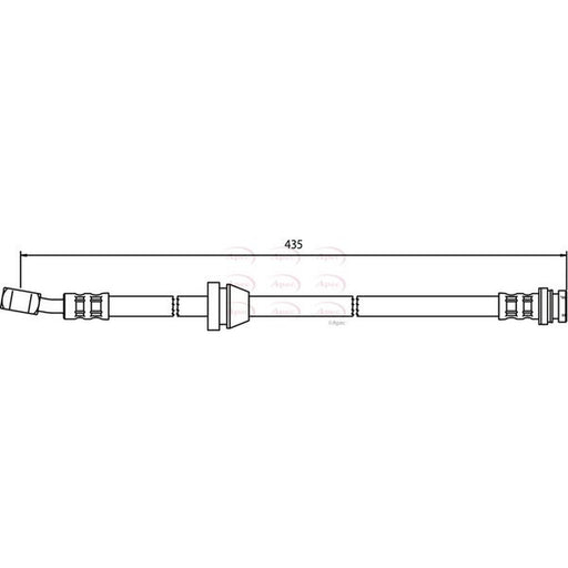 Apec Brake Hydraulic Hose Line Front fits Chevrolet Matiz 2005-2013 0.8 1.0